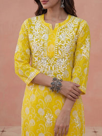Rumah Wanita Chikankari Sulam Kurta Chikankari