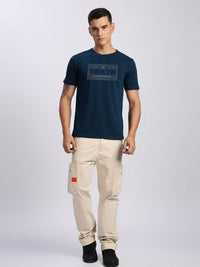 ADRO Typography Printed Round Neck Cotton T-shirt