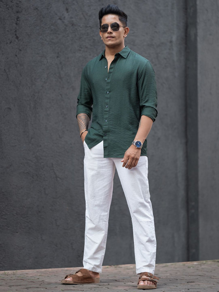 Powerlook Men Faded Opaque Casual Shirt