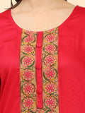 Mamicha Women Floral Embroidered Regular Pure Cotton Kurta with Palazzos & With Dupatta