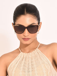 IRUS by IDEE Women Square Sunglasses with UV Protected Lens IRS1208C2SG