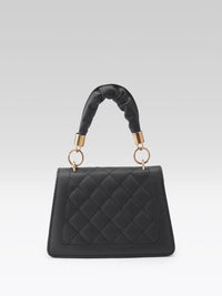 DressBerry Quilted Structured Satchel Bag