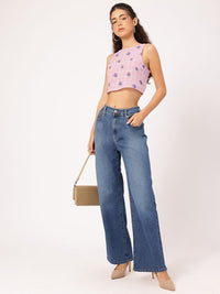 DressBerry Sunny Blossoms Floral Print Crop Top