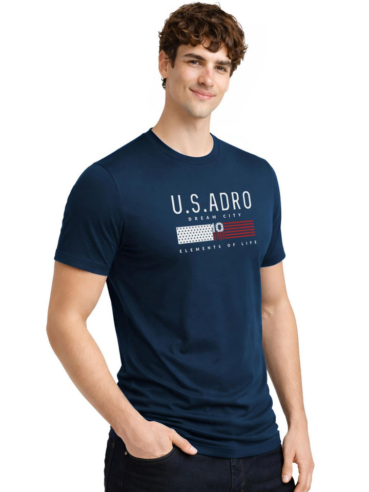 ADRO Men Brand Logo Printed T-shirt