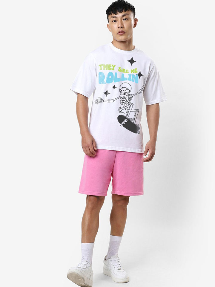 Bewakoof Men Death Roll Graphic Printed Oversized T-shirt