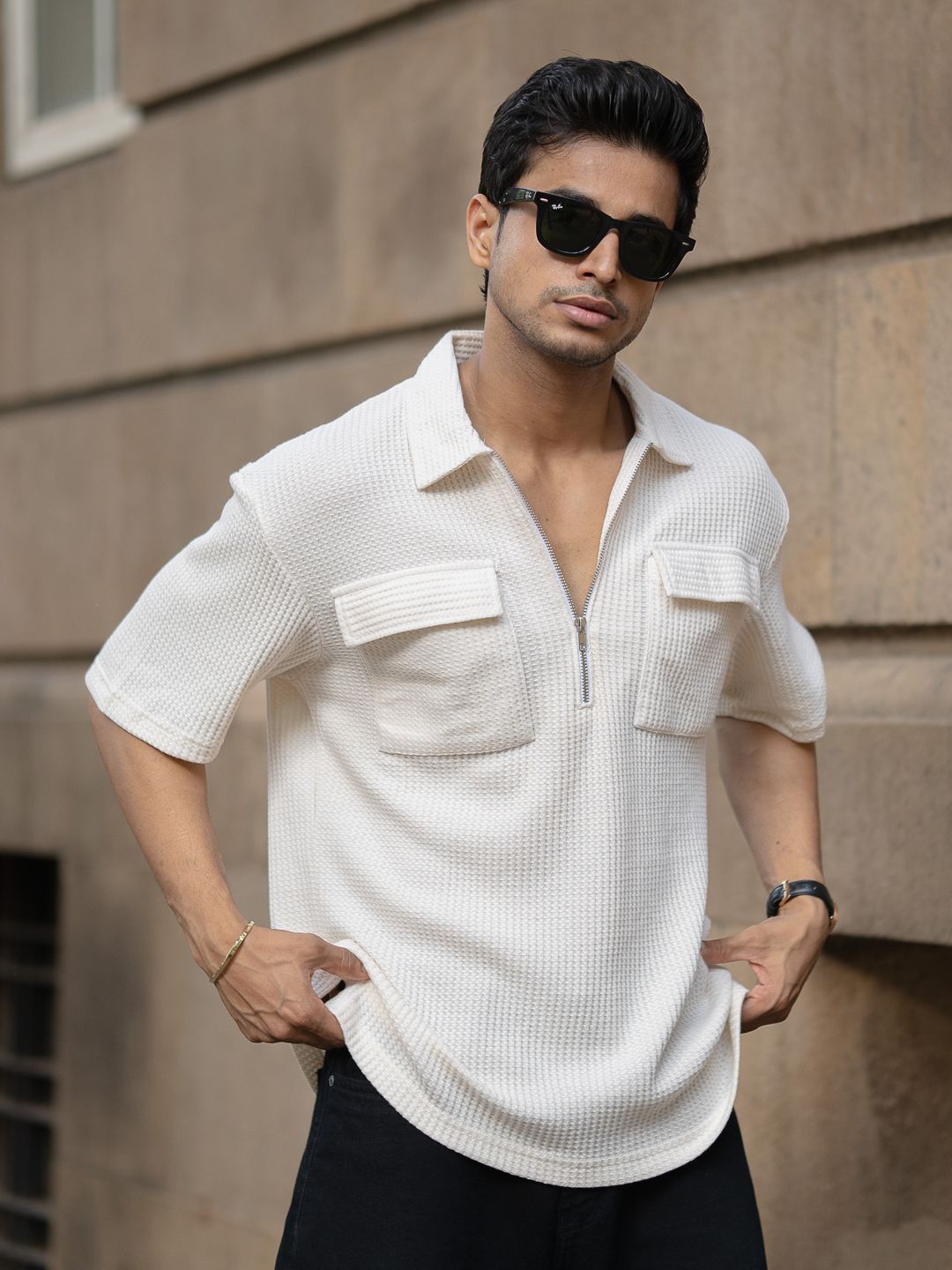 Powerlook Diri Reka Bentuk Polo Drop-Shoulder T-Shirt T-Shirt
