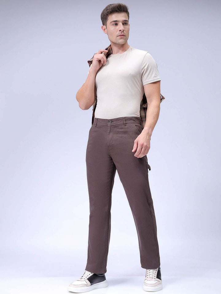 The Indian Garage Co Men Cotton Mid-Rise Cargos Trousers