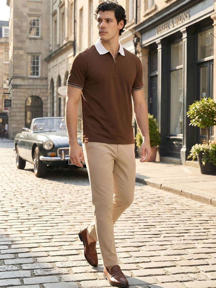 ADRO Men Polo Collar T-shirt