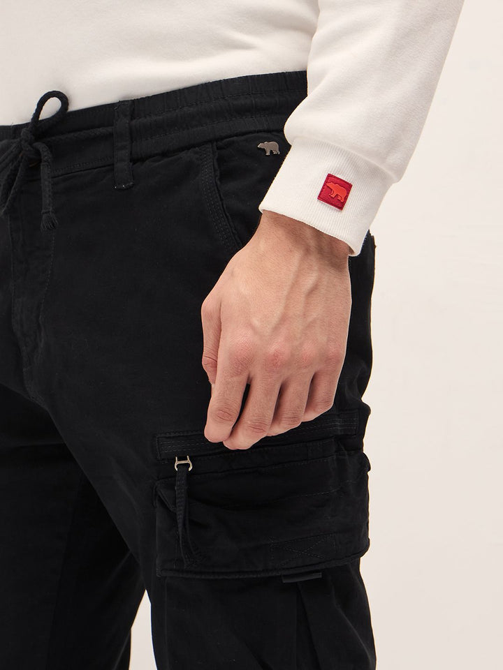 THE BEAR HOUSE Men Cotton Solid Regular Fit Cargo