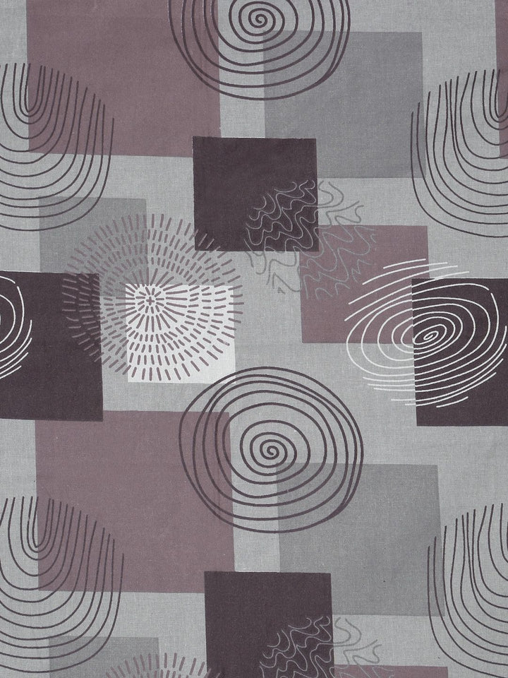 Myntra Elegant Homes Purple Geometric Fitted 400TC Cotton Set Cadar King 2.50 mx 2.25 m