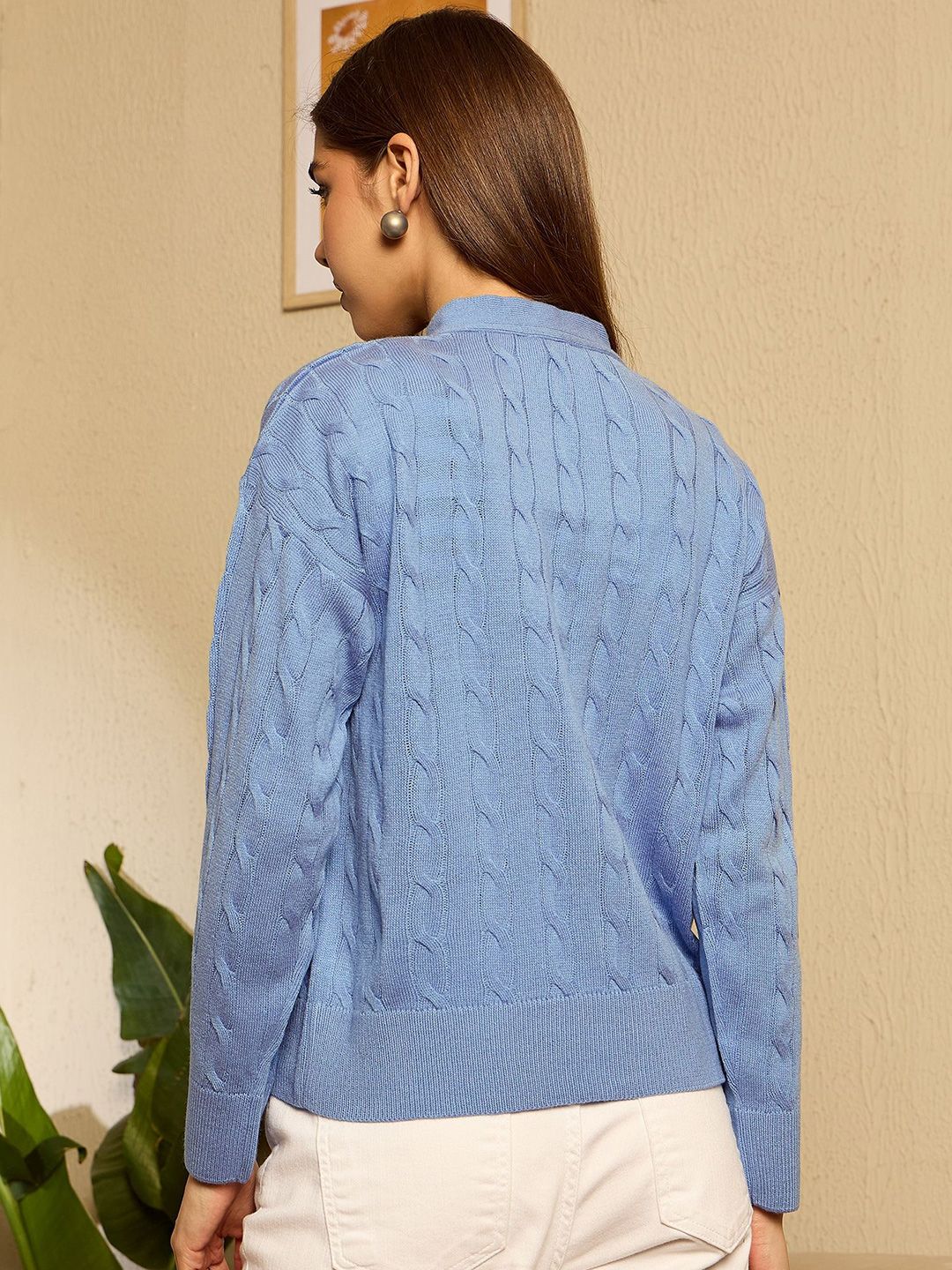 Berrylush Women V-Neck Cardigan