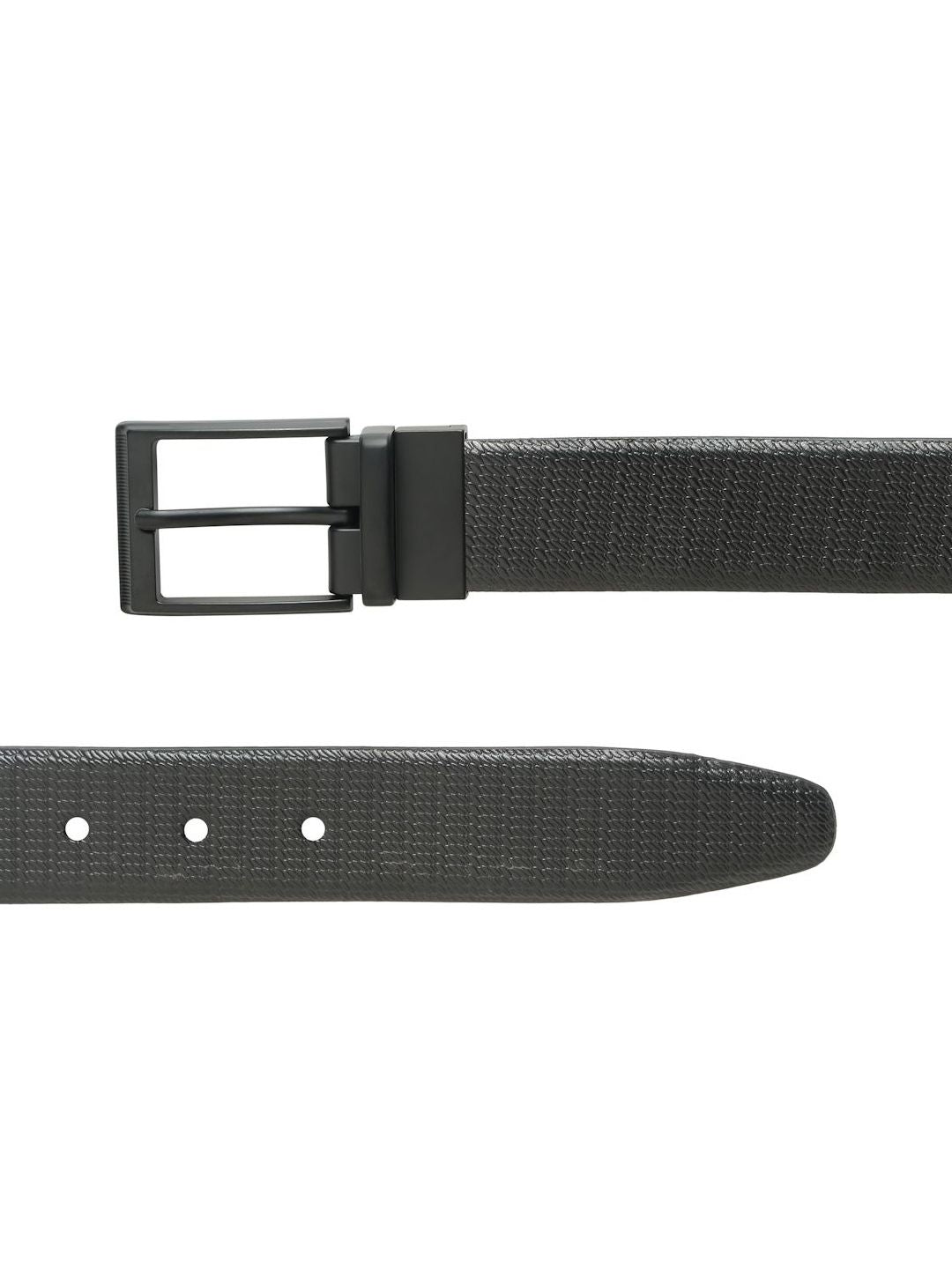 Teakwood Leathers Men Textured Leather Reversible Formal Belt