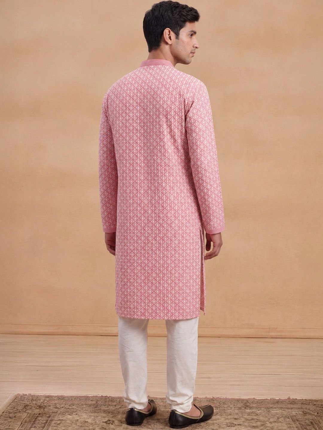 House of Chikankari Men Embellished Chikankari Kurta