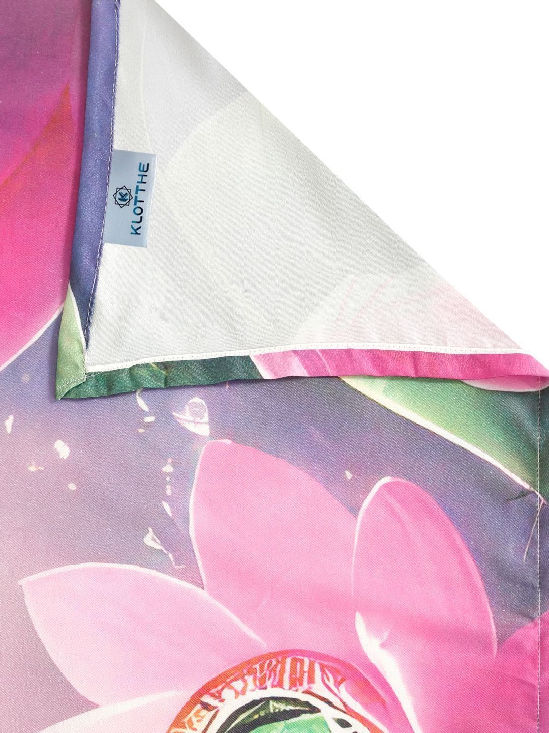 KLOTTHE Pink Animal Cartoon Flat 400 TC Double King 7D Bedsheet With 2 Pillow Cover