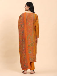Mamicha Women Paisley Embroidered Regular Pure Cotton Kurta with Palazzos & With Dupatta