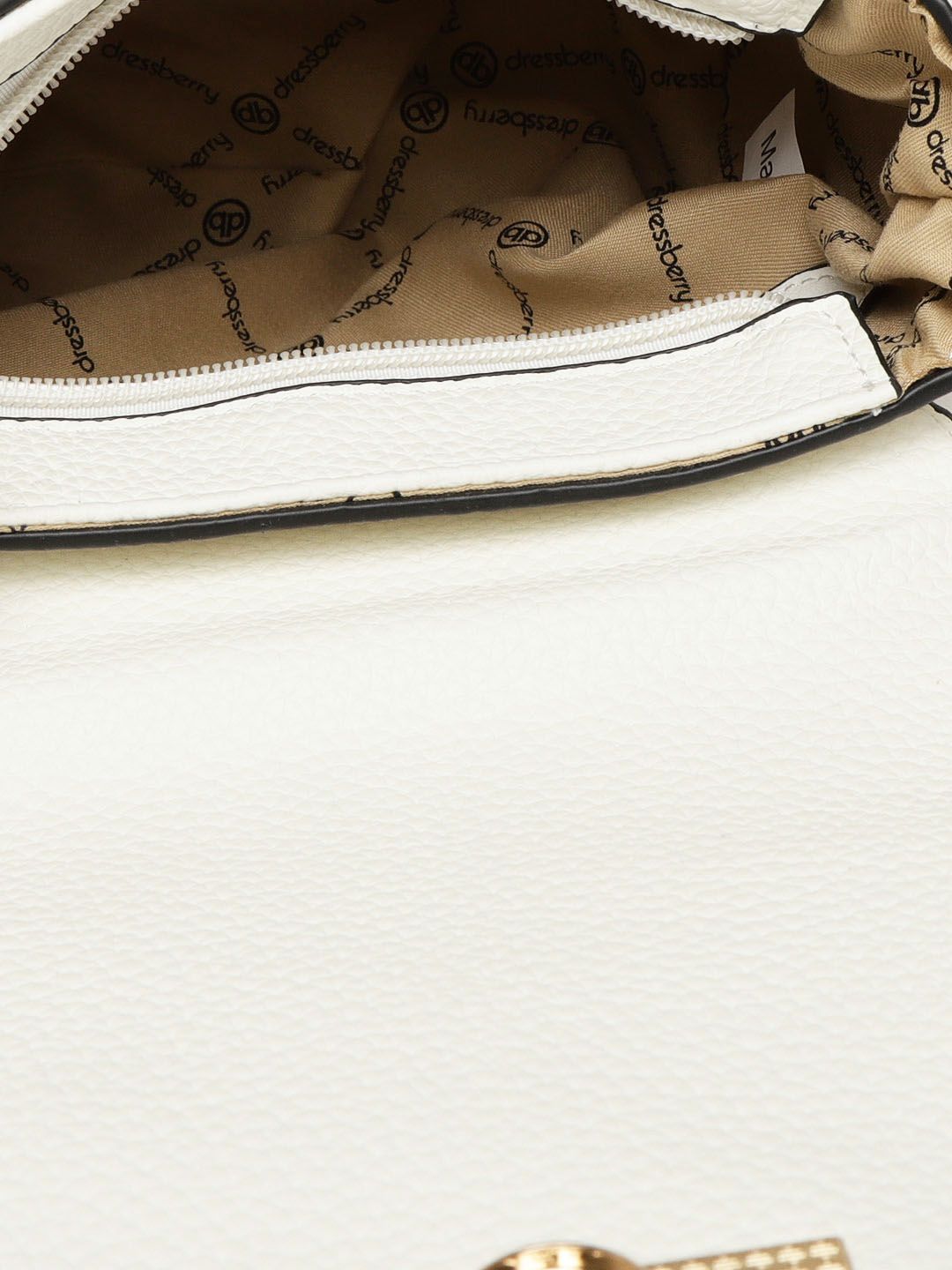 DressBerry White Solid Sling Bag