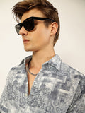 Thomas Scott Men Premium Slim Fit Opaque Printed Casual Shirt