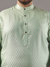 SOJANYA PLUS Plus Size Men Ethnic Motifs Woven Design Straight Kurta With Pyjamas