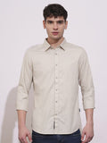 Being Human Men Classic Slim Fit Spread Collar Solid Cotton Casual Shirt