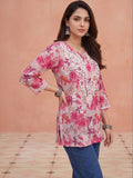 Rumah Wanita Chikankari Floral Printed Chikankari Floral Kurta