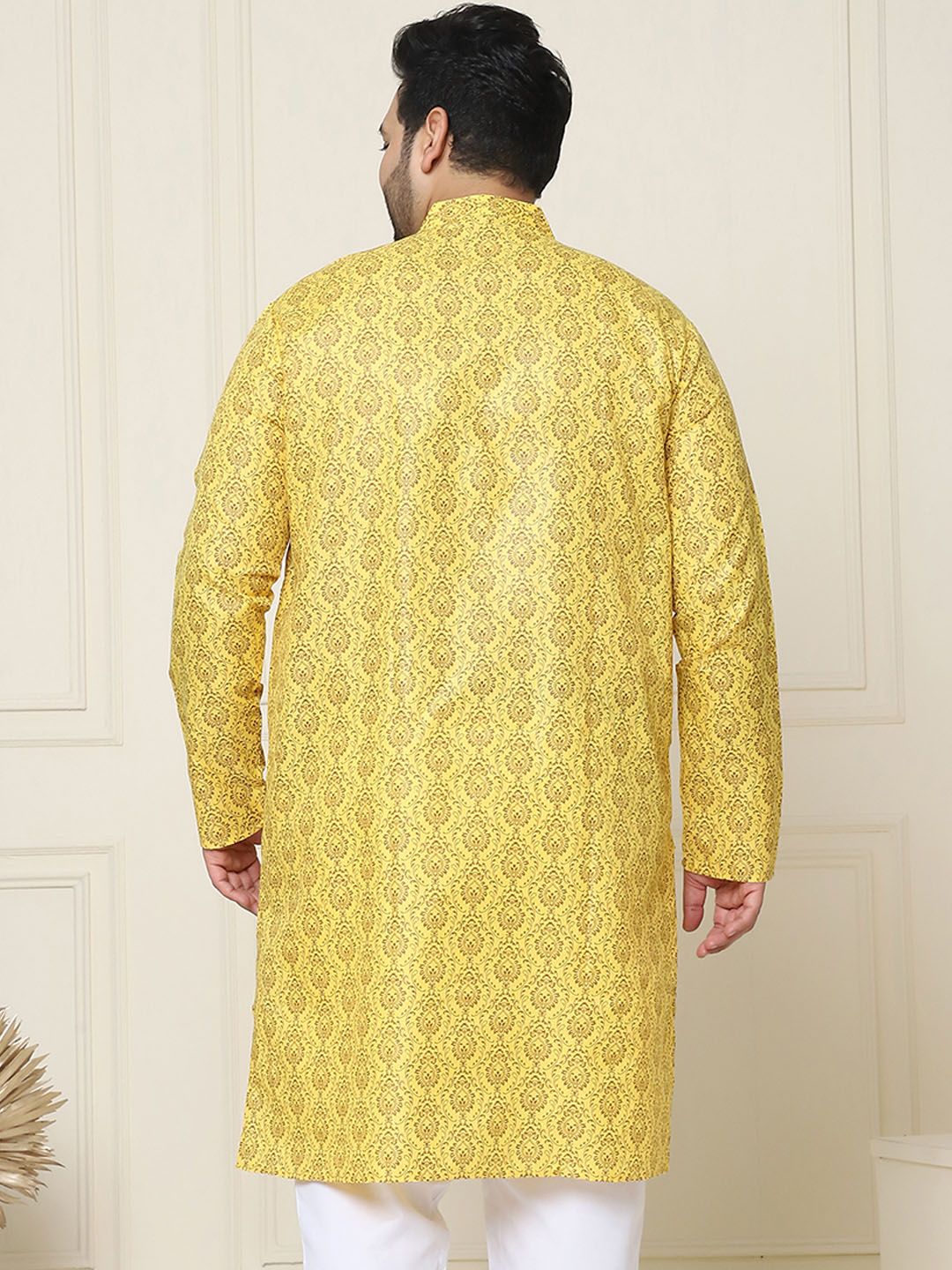 SOJANYA PLUS Floral Printed Mandarin Collar Kurta Lurus Biasa