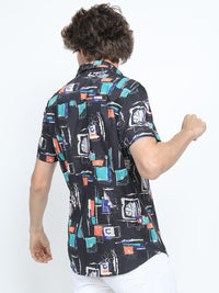LOCOMOTIVE Men Premiums Printed Casual Slim Fit Shirt