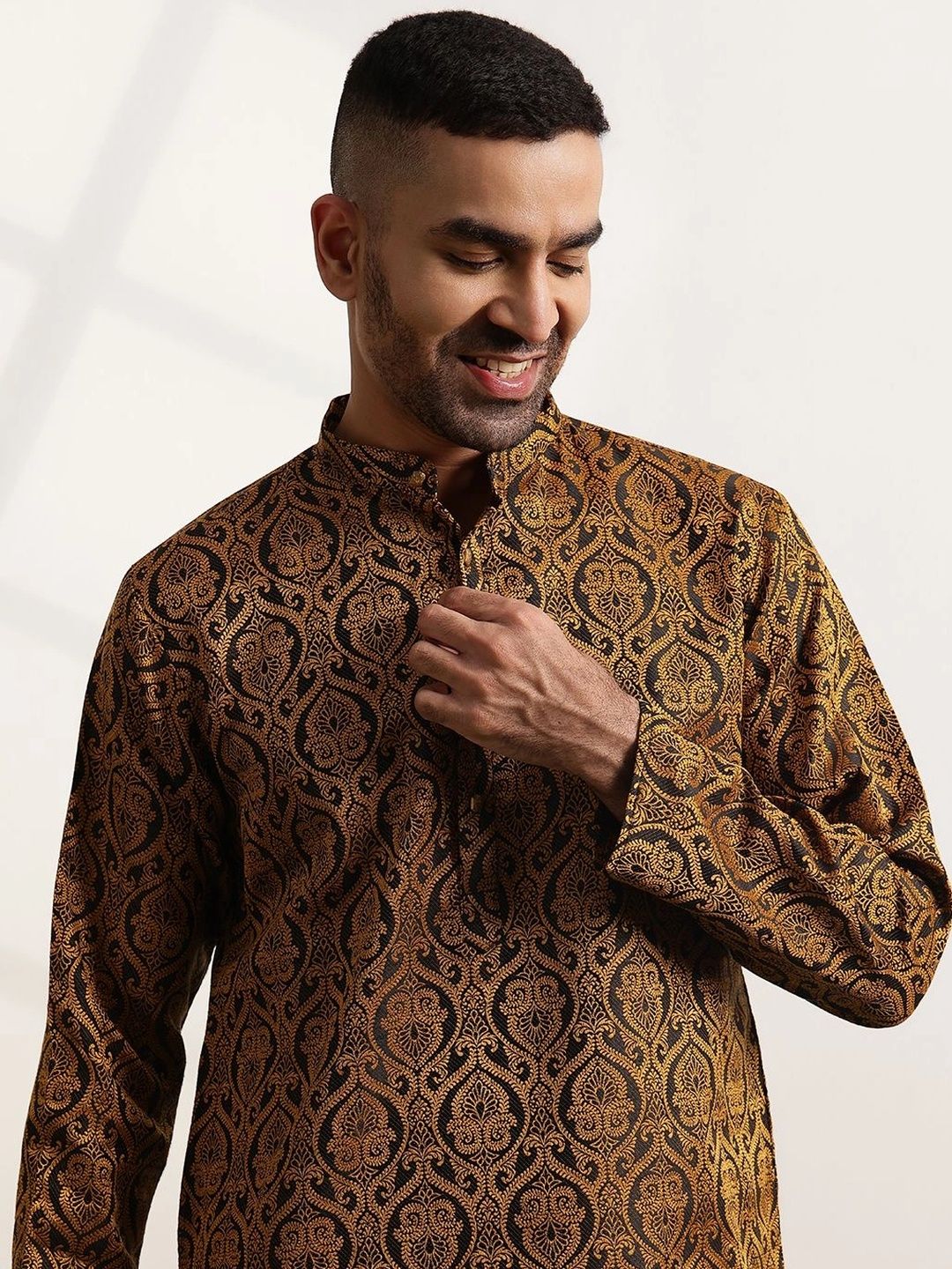 Anouk Men Ethnic Motifs Printed Regular Kurta with Trousers