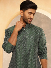 Anouk Men Geometric Embroidered Regular Thread Work Kurta with Pyjamas