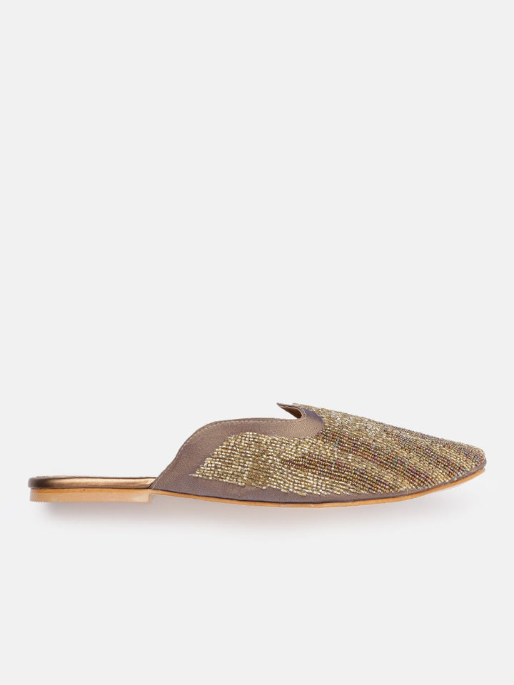House of Pataudi Embellished Mules