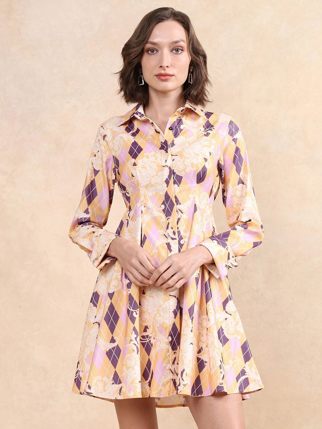 Rareism Women Printed Fit & Flare Dress