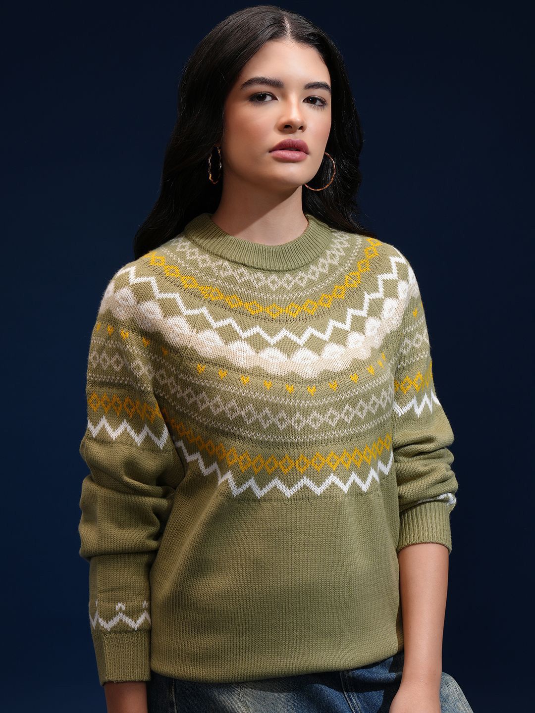 ESPYR By Tokyo Talkies Women Round Neck Pullover