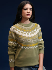 ESPYR By Tokyo Talkies Women Round Neck Pullover