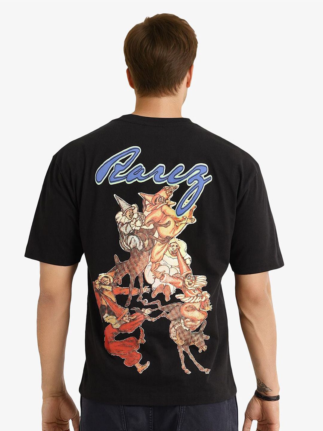 RARE RABBIT Men Printed Applique T-shirt