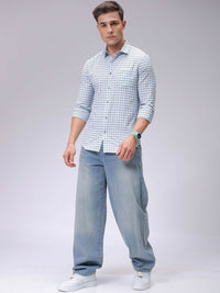 The Indian Garage Co Men Slim Fit Opaque Checked Casual Shirt