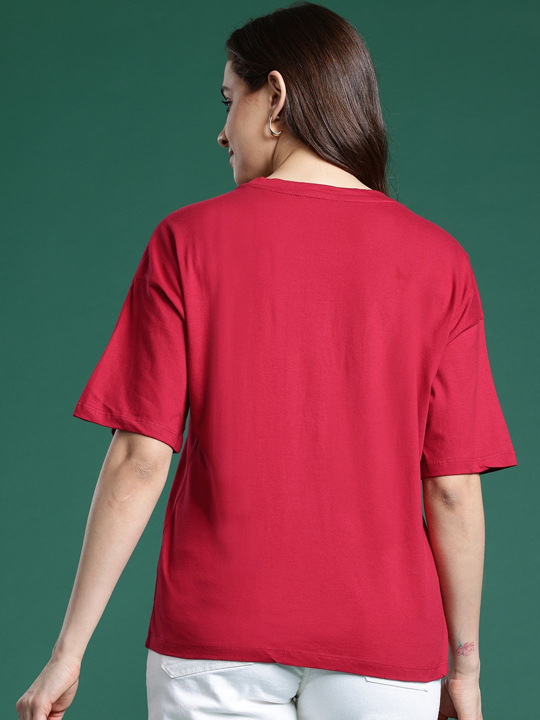 DressBerry Women Printed Pure Cotton T-shirt