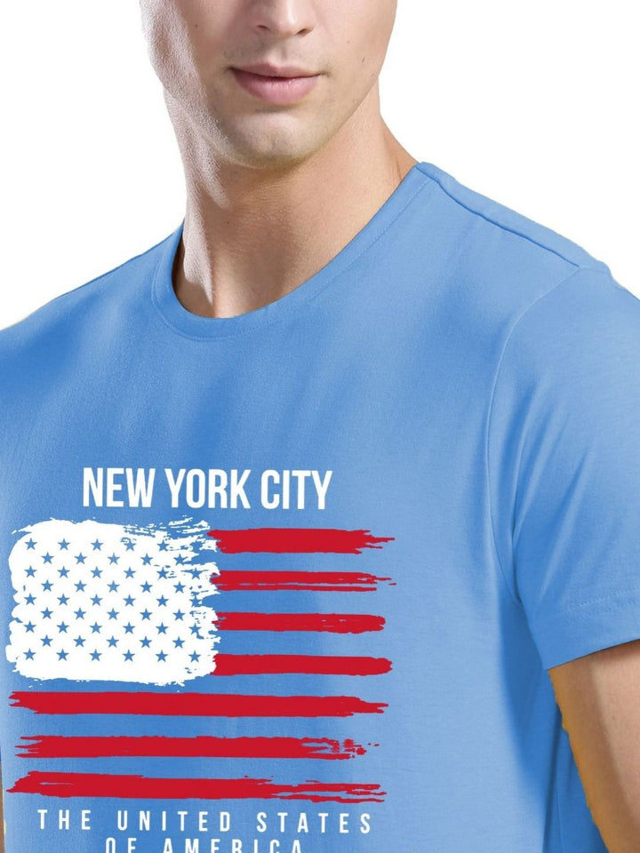 ADRO Men Pack of 3 Typography Printed Round Neck Cotton T-shirts