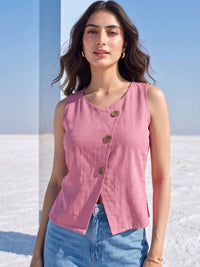 Mamicha Women Solid Sleeveless Top