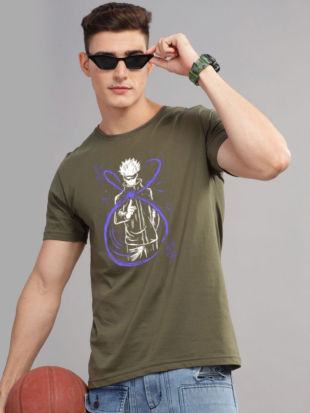 ADRO Men Graphic Printed Graphic Print Others Round Neck Cotton Tshirt