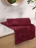 MYTRIDENT Maroon 2 Pieces Cotton 500 GSM Bath Towel
