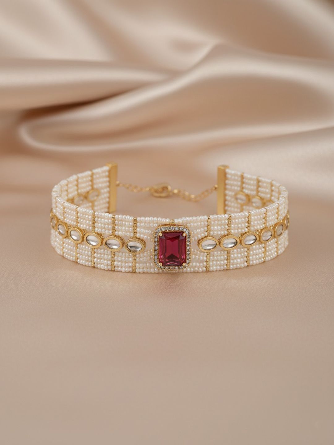 PANASH Women Brass Gold-Plated Charm Bracelet