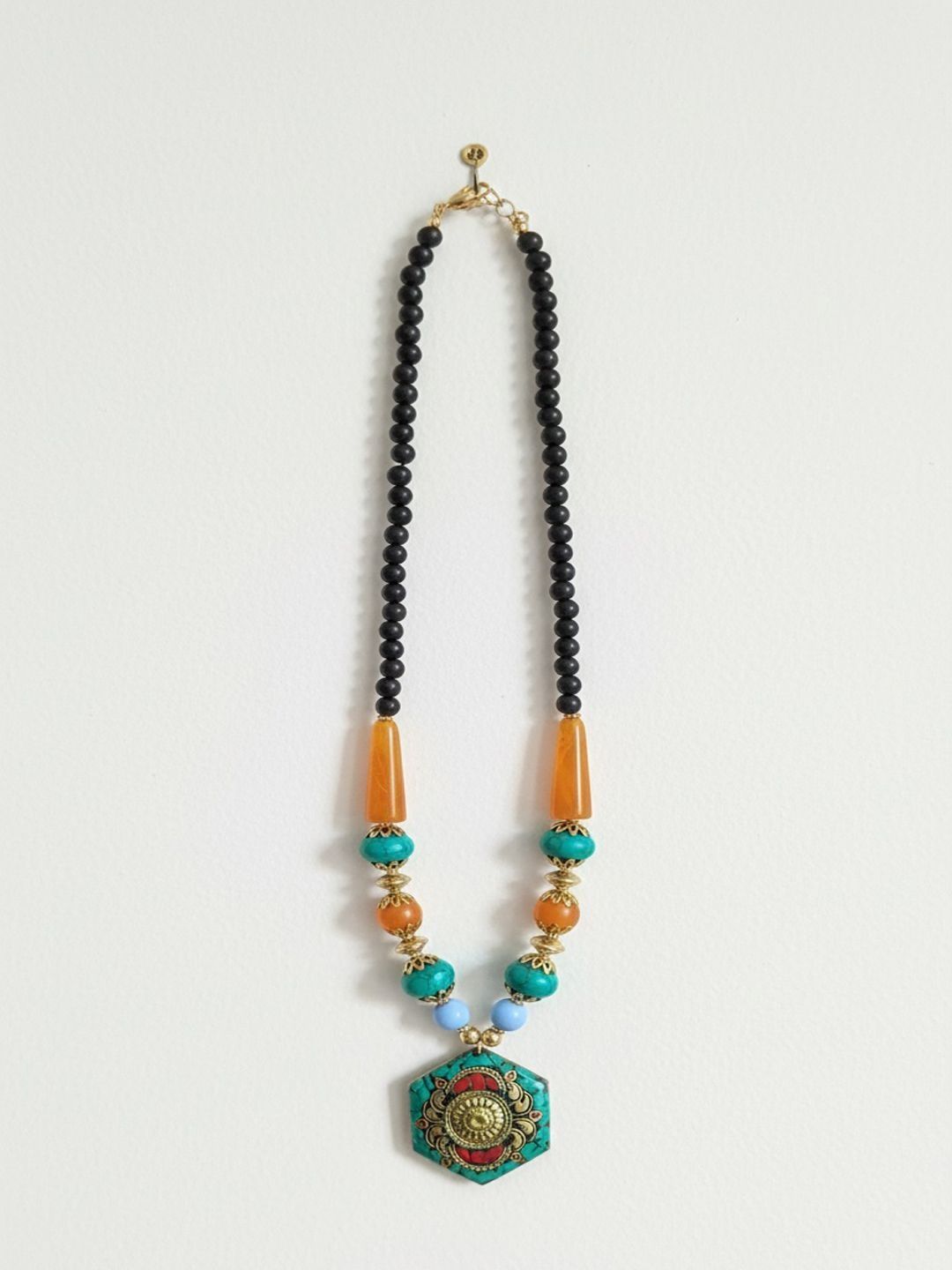 PANASH Gold-Plated Artificial Beaded Antique Necklace