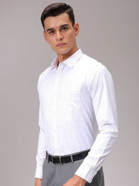 The Indian Garage Co. X Luxe Men Spread Collar Checked Slim Fit Formal Shirt