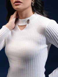 Tokyo Talkies Women Ribbed Pullover Sweaters