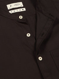 Thomas Scott Men Premium Solid Mandarin Collar Casual Shirt