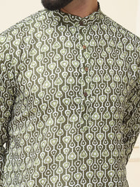 SOJANYA Geometric Printed Regular Pure Cotton Kurta With Pyjama