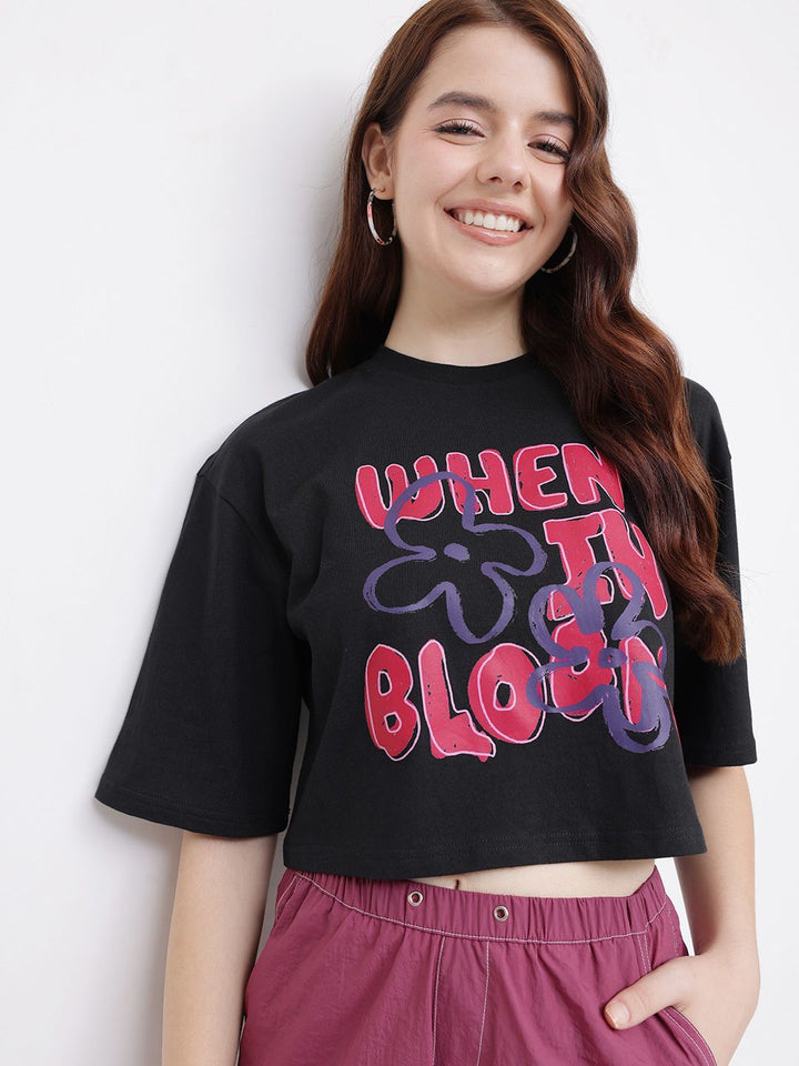 DressBerry Quote Couture Boxy Crop T-shirt