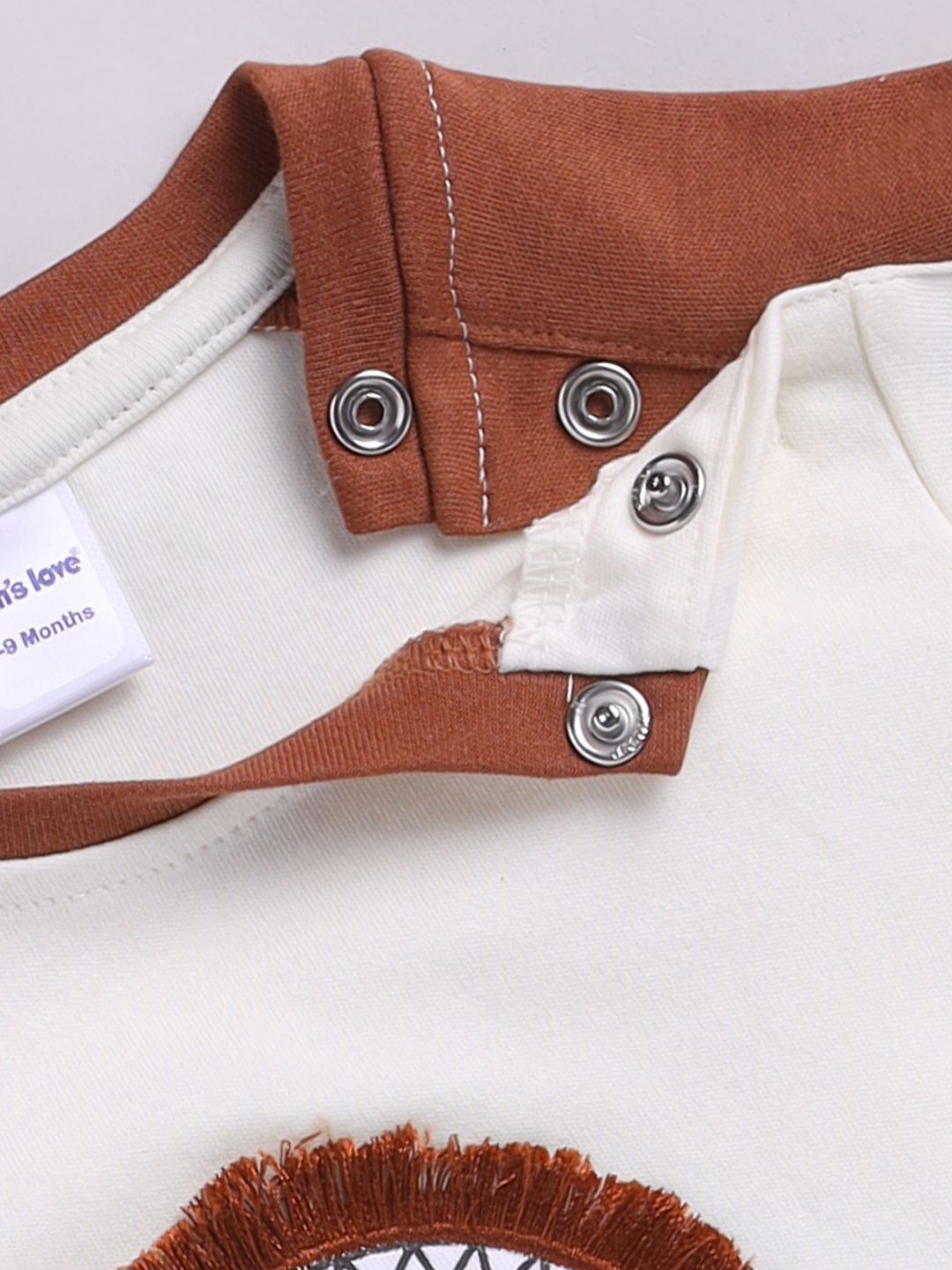 Moms Love Bayi Boys Cotton Cotton Bordered T-shirt dengan seluar pendek