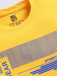 HRX by Hrithik Roshan Boys Typography Printed Rapid-Dry T-shirt