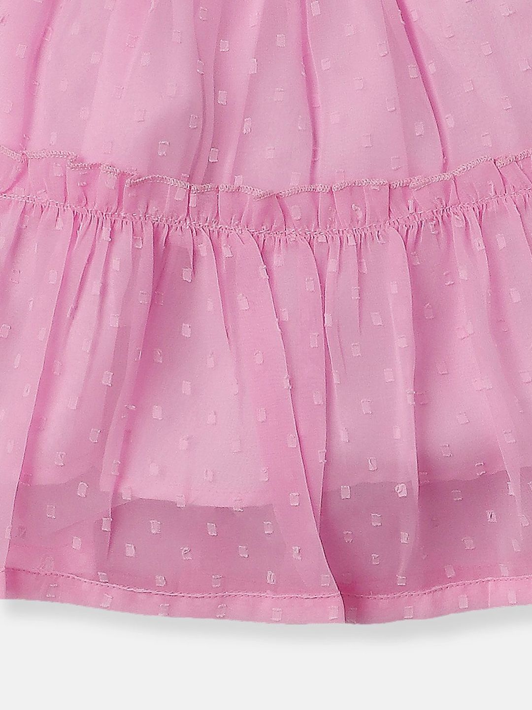 Nauti Nati Flutter Sleeve Ruffled Chiffon A-Line Dress