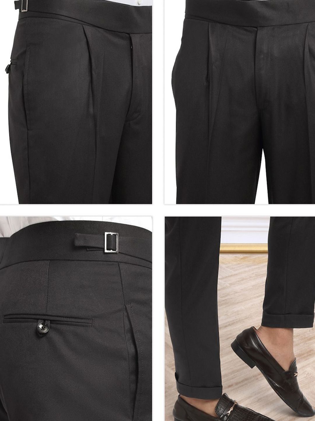 KLOTTHE Men Cotton Rich Solid Slim Fit Gurkha Trousers